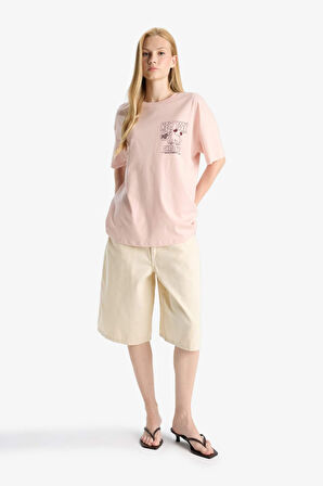 Coool Oversize Geniş Kalıp Sırt Baskılı Kısa Kollu Tişört