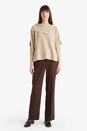 Oversize Geniş Kalıp Kayık Yaka Kazak