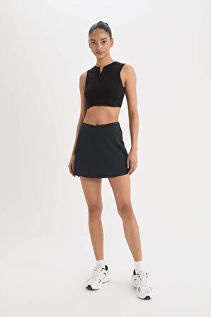 DeFactoFit Standart Fit İçi Taytlı Mini Etek