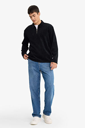 Regular Fit Polo Yaka Sweatshirt