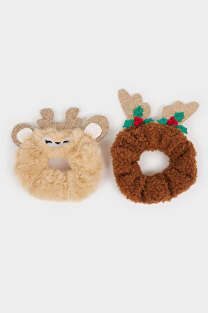 Kadın Yılbaşı Temalı 2'li Lastik Toka