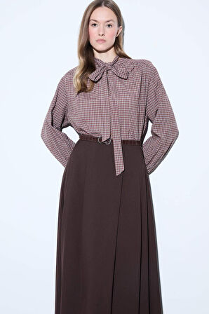 Regular Fit Kareli Flanel Uzun Kollu Tunik