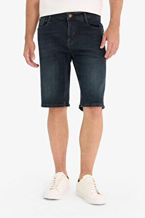 Slim Fit Dar Kesim Jean Bermuda