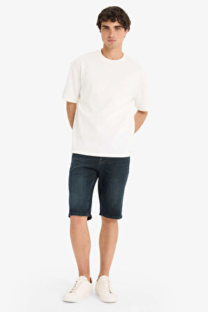 Slim Fit Dar Kesim Jean Bermuda