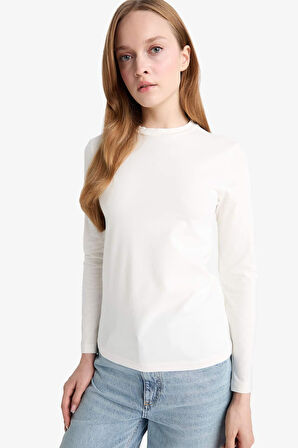 Slim Fit Dar Kesim Yarım Balıkçı Yaka Uzun Kollu Tunik