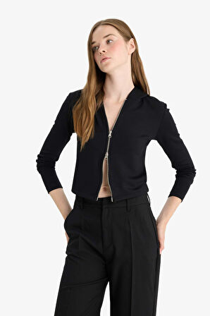 Slim Fit Dar Kesim Kapüşonlu Modal Hırka