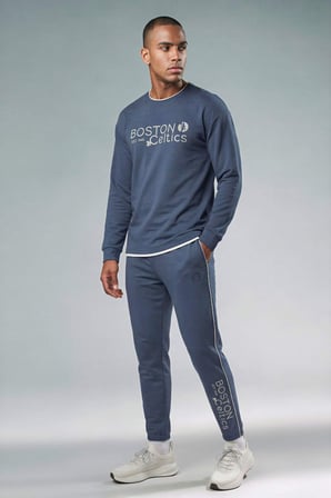 DeFacto NBA Boston Celtıcs Boxy Fıt Bisiklet Yaka Skuba Dalgıç Kumaş Sweatshirt F6975AX26SPIN271