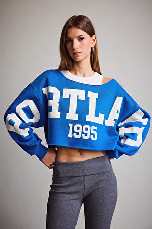 Kayık Yaka Sweatshirt