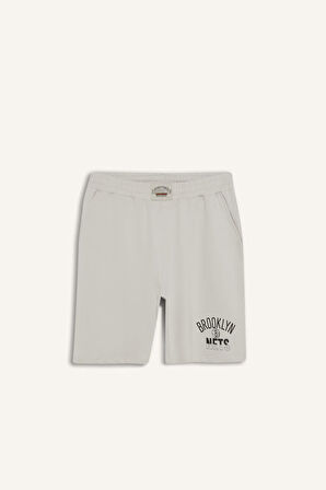 DeFactoFit NBA Brooklyn Nets Standart Fit Kısa Paça Şort