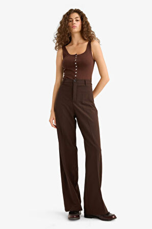 Slim Fit Dar Kesim Düğmeli Yaka Atlet