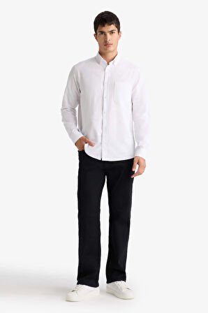 Regular Fit Polo Yaka Oxford Uzun Kollu Gömlek