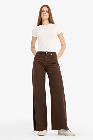 Wide Leg Normal Bel Standart Boy Gabardin Pantolon