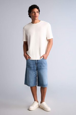 DeFacto Baggy Fıt Bermuda Jean Şort G4219AX26SMNM28