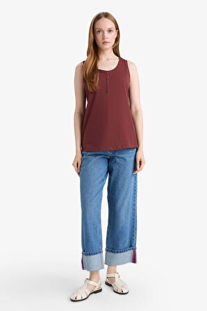 Regular Fit Bisiklet Yaka Penye Atlet