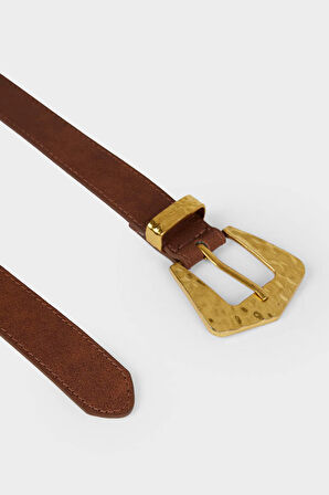 Kadın Suni Deri Jean Kemeri