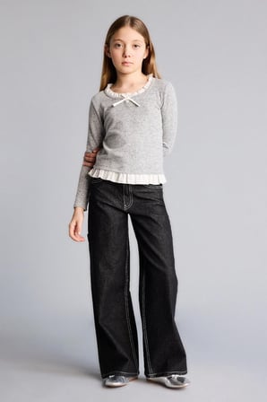 Relax Fit Uzun Kollu Tişört Kız Çocuk G3736A825WNGR210