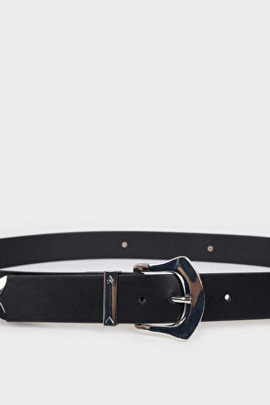 Kadın Suni Deri Jean Kemeri