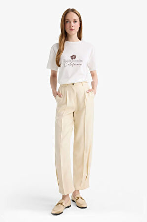 Regular Fit Saten Pantolon
