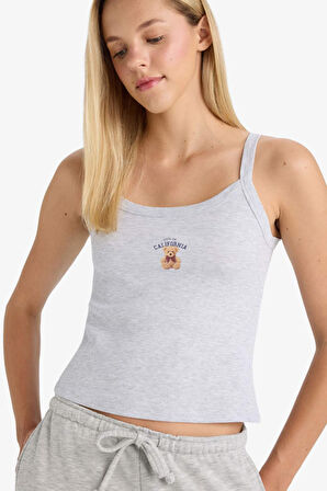 Baskılı Ribana Atlet-Fall in Love