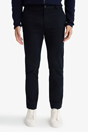 Regular Fit Düz Paça Chino Kanvas Pantolon