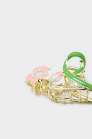 Kadın Çiçek Detaylı Mandal Toka