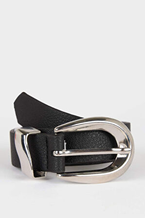 Kadın Suni Deri Jean Kemeri