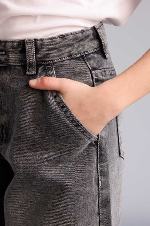 DeFacto Baggy Fıt Geniş Paça Jean Pantolon Kız Çocuk G4653A826SPNM55