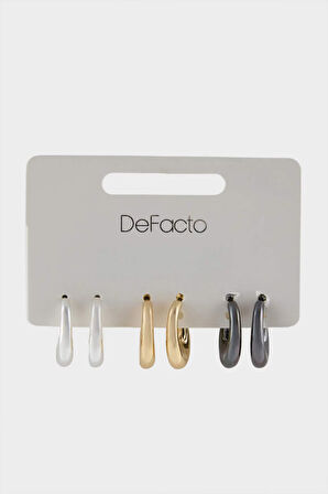 Kadın 3'lü Halka Küpe