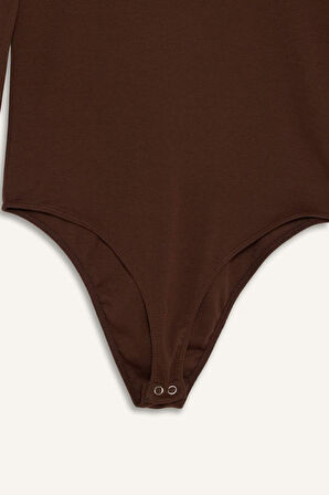 Yarım Balıkçı Yaka Modal Bodysuit