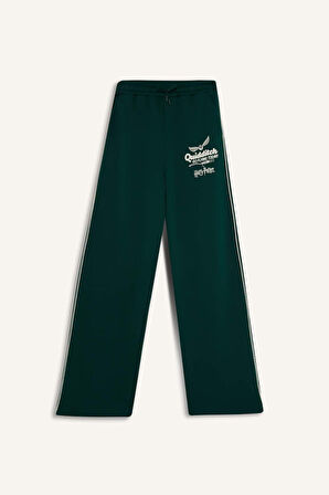 Okula Dönüş Coool Harry Potter Wide Leg Baskılı Kalın Kumaş Pantolon