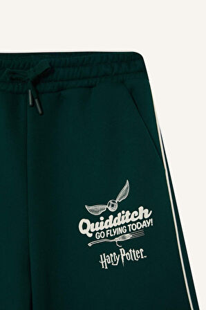 Okula Dönüş Coool Harry Potter Wide Leg Baskılı Kalın Kumaş Pantolon