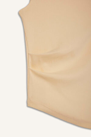 Slim Fit Dar Kesim Bisiklet Yaka Ribana Atlet