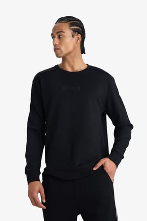 DeFacto Standart Fit Bisiklet Yaka Modal Sweatshirt G6395AX25WNBK81