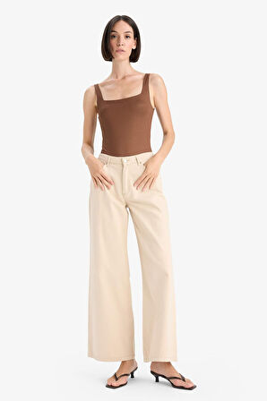 Kare Yaka Basic Düz Çıtçıtlı Body