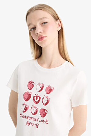 Coool Regular Fit Bisiklet Yaka Baskılı Kısa Kollu Tişört