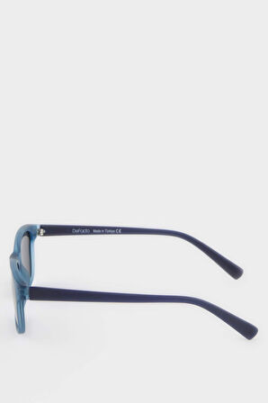 Erkek Çocuk Yuvarlak Lacivert Plastik Çerçeve Siyah Cam Polarize Güneş Gözlüğü