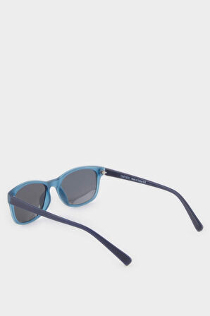 Erkek Çocuk Yuvarlak Lacivert Plastik Çerçeve Siyah Cam Polarize Güneş Gözlüğü