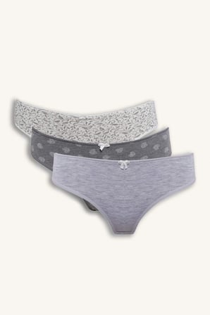 Defacto G8538AXGR93 Gri 3'lü Slip Külot