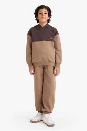 DeFacto Oversize Geniş Kalıp Kapüşonlu Baskılı İçi Yumuşak Tüylü Sweatshirt Erkek Çocuk G5541A825CWBN340