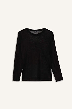 Relax Fit Bisiklet Yaka Kazak