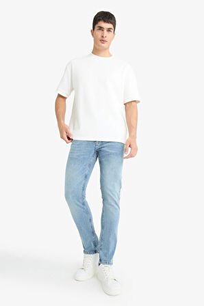 Pedro Slim Fit Dar Kalıp Normal Bel Dar Paça Jean Pantolon