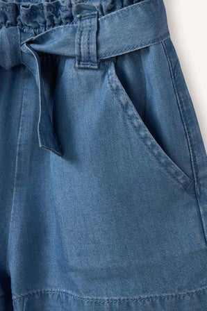 DeFacto Paperbag Jean Mavi Şort Kız Bebek G9013A526HSNM28