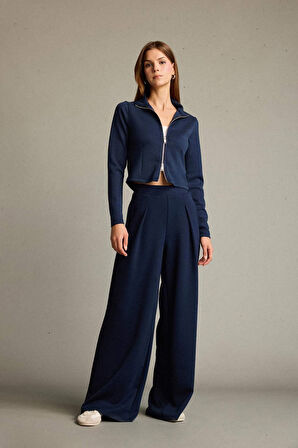 Yarım Balıkçı Yaka Modal Fermuarlı Sweatshirt