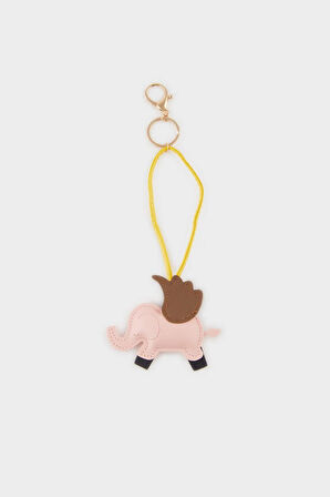 Kadın Pembe Fil Charm Anahtarlık