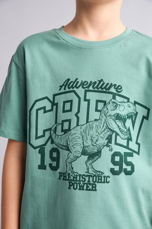 DeFacto %100 Pamuk 2'Li Baskılı Pijama Takım Şort Tişört Erkek Bebek G8829A826HSGN1095