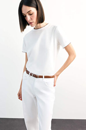 Bisiklet Yaka Kısa Kollu Tişört