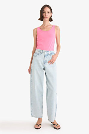 Slim Fit Dar Kesim Basic Düz Yuvarlak Yaka Atlet