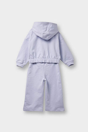 Kız Bebek Frozen 2'li Takım Kapüşonlu Sweatshirt Eşofman Altı