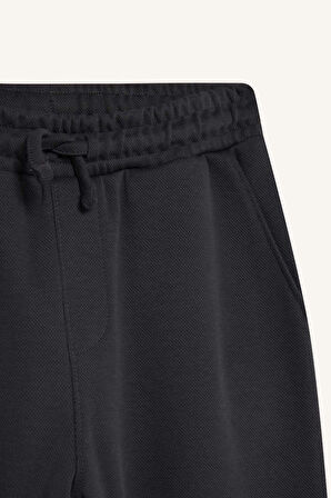 Erkek Çocuk Beli Lastikli Düz Paça Pike Eşofman Altı