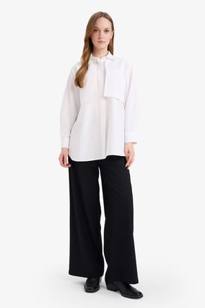 DeFacto Regular Fıt Poplin Uzun Kollu Tunik G9243AX26SPWT32